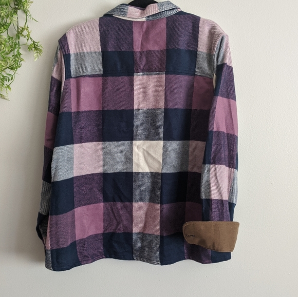 (Cabela's) Purple Cotton Plaid Button Jacket 2XL - Picture 8 of 10